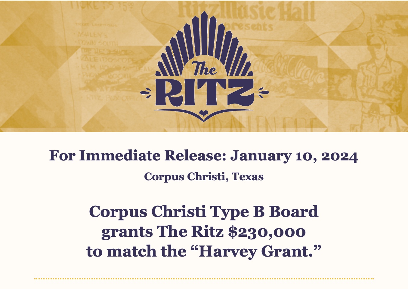 Corpus Christi Type B Board grants The Ritz $230,000